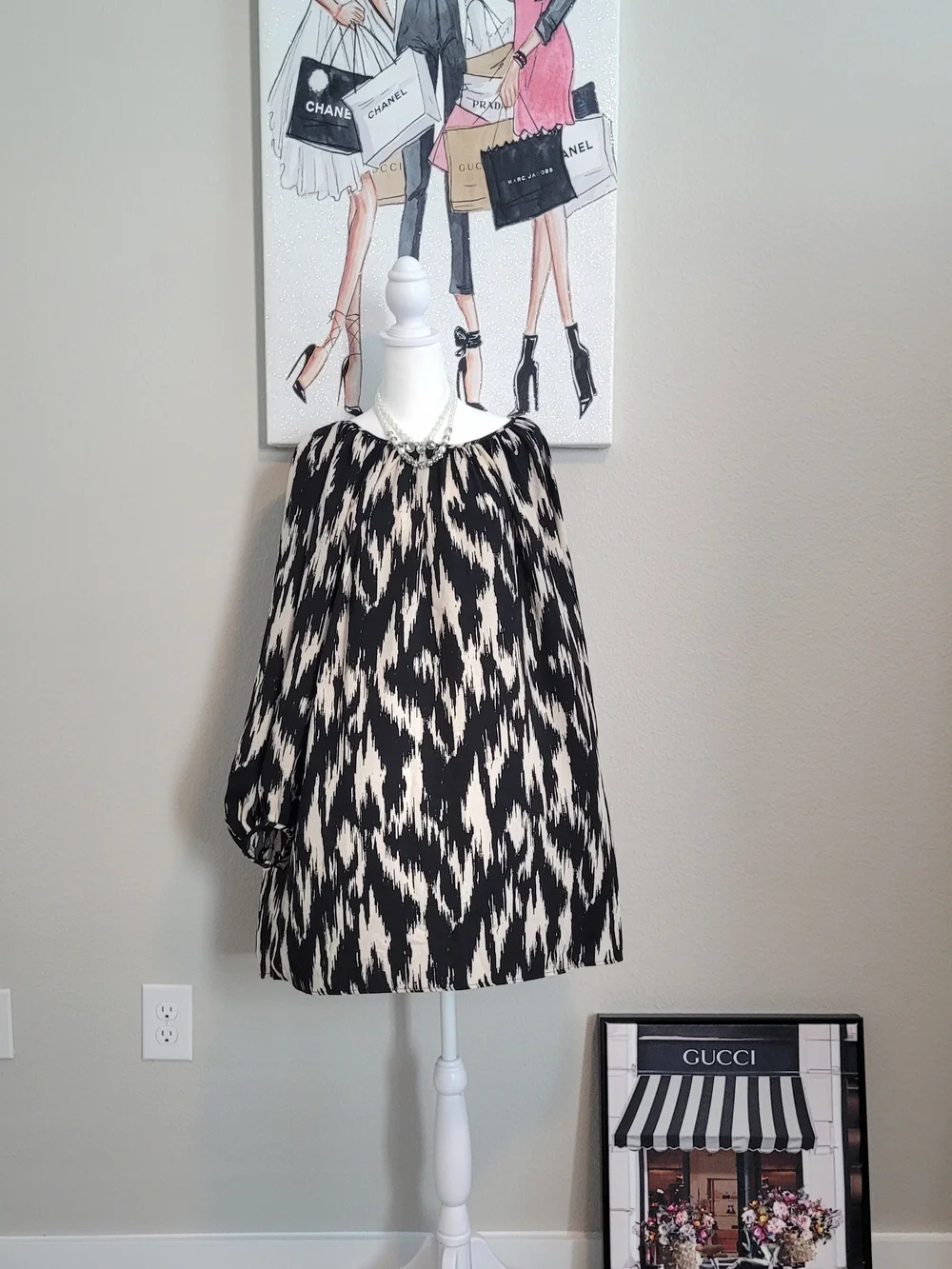 H & M Printed Viscose Tunic Dress